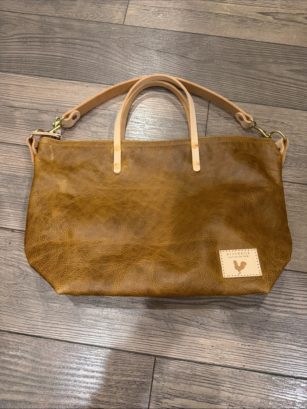 Meanwhile Back on the Farm Leather Slouch Hobo